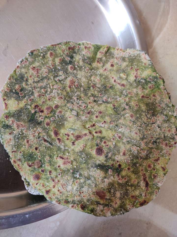 Spinach Paratha without oil