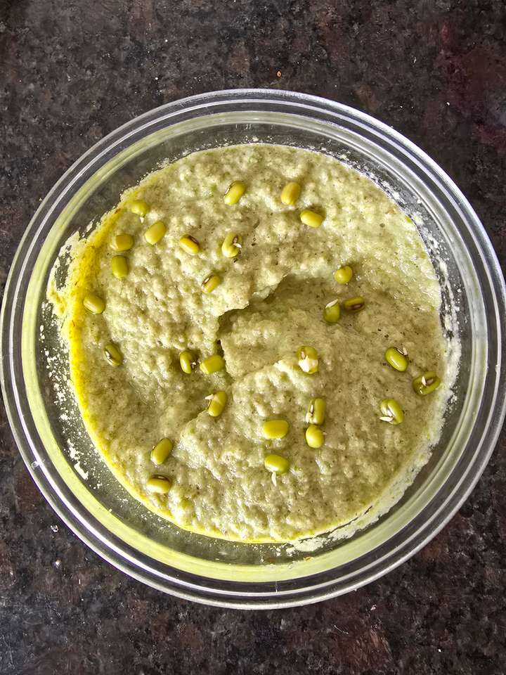 Green Power Moong Mash/ Hummus
(aka Desi Sprouted Moong Protein Dip)
Gut-friendly • High-protein • No refined oil • One-bowl recipe