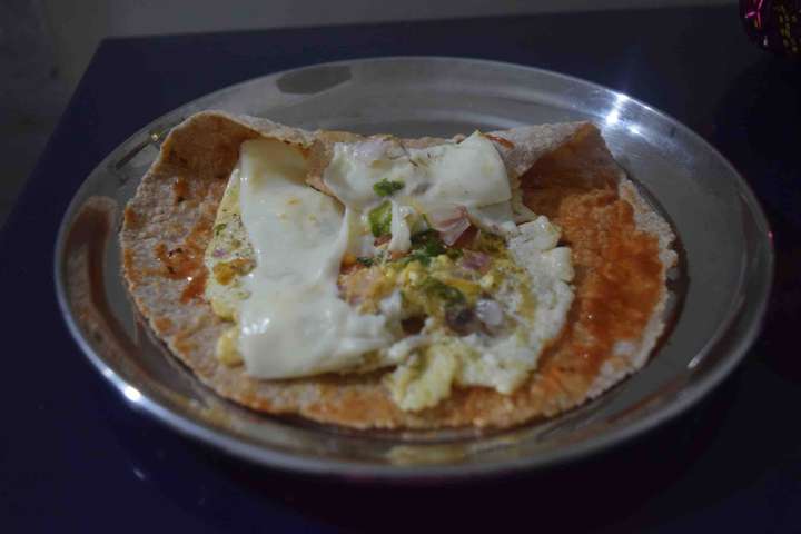 Frankie with egg & cheese filling