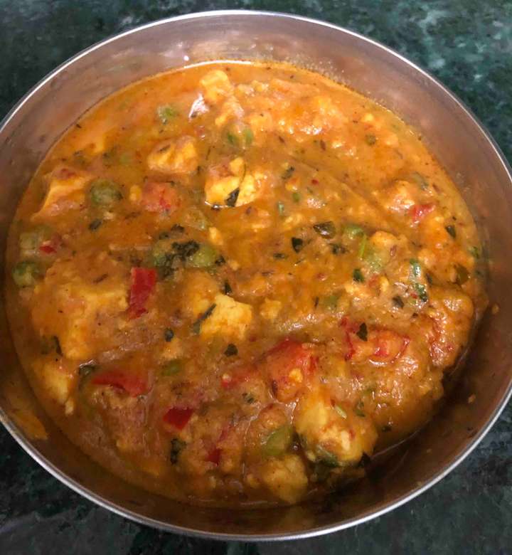 Capsicum Peas Paneer