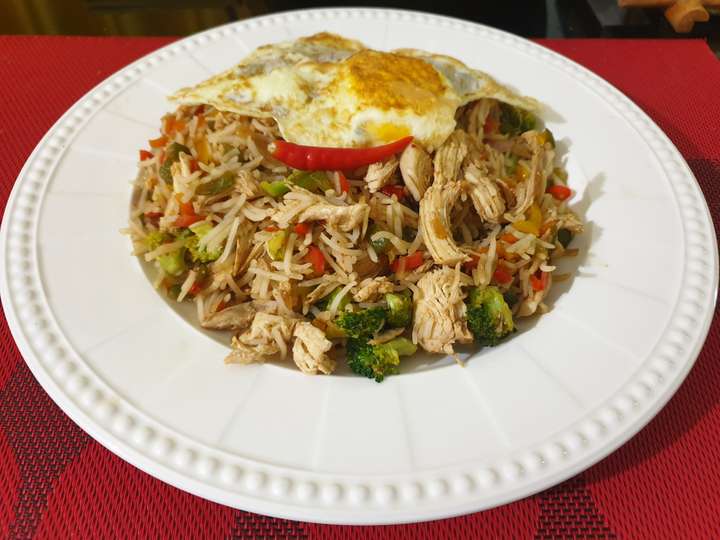 Chicken Egg Fried Rice- Piri Piri