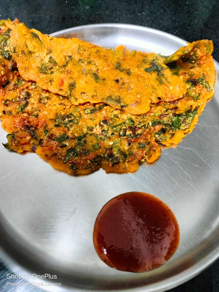 Palak/Spinach Pudla