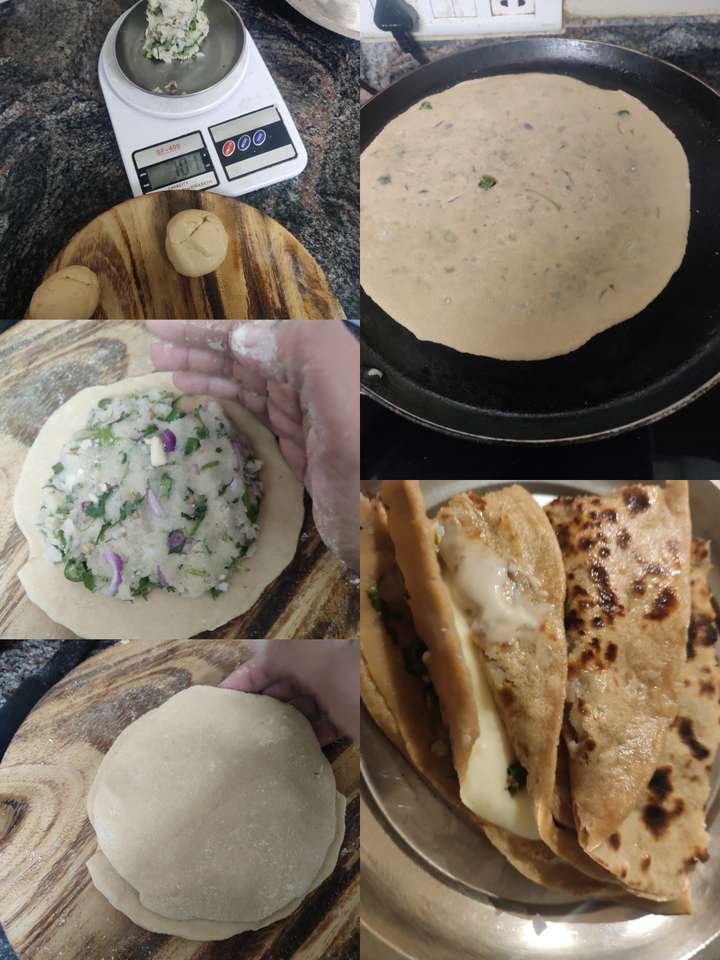 Dhaba style Aloo cheese Paratha
