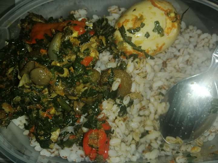 Brown rice and Pumpkin Vegetable