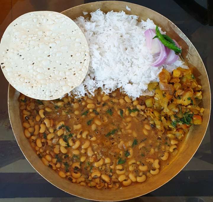 Lobhiya (Black Eyed Peas) & Rice