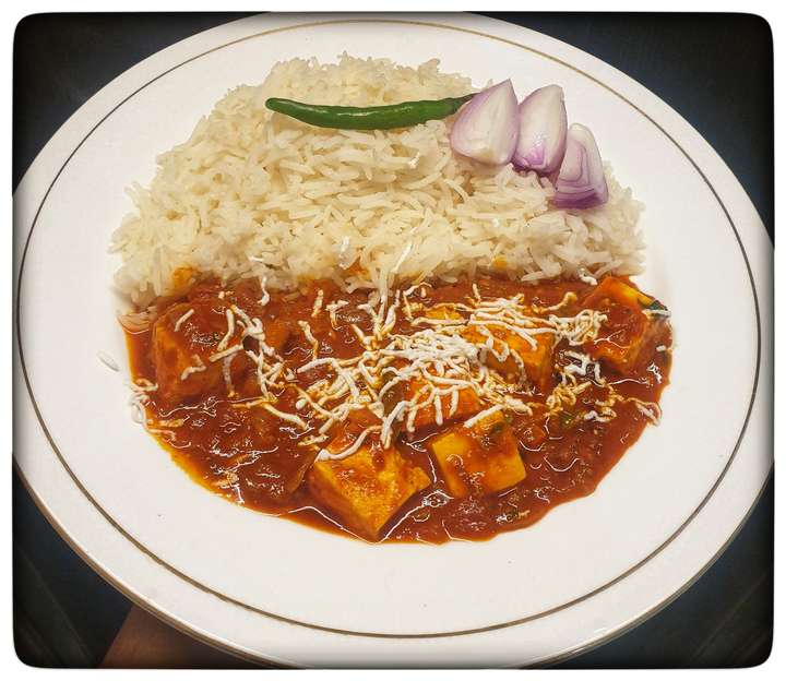 Paneer लटपटा & Rice