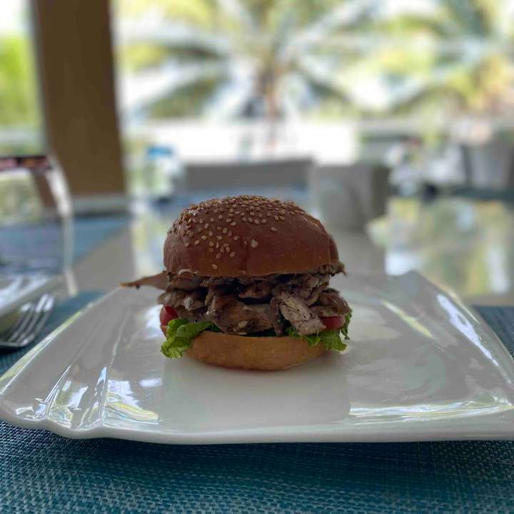 Chicken Burger with kimchi dressing