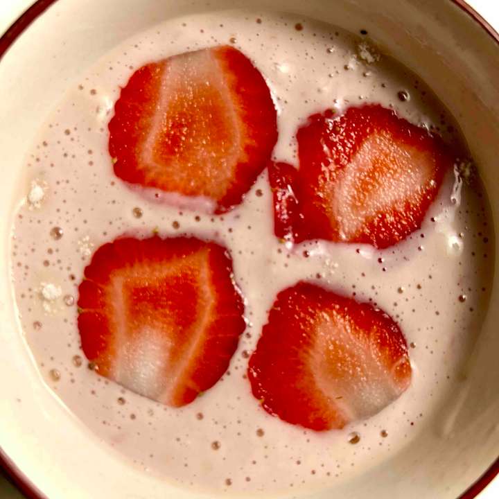 Strawberry Curd whey parfait 