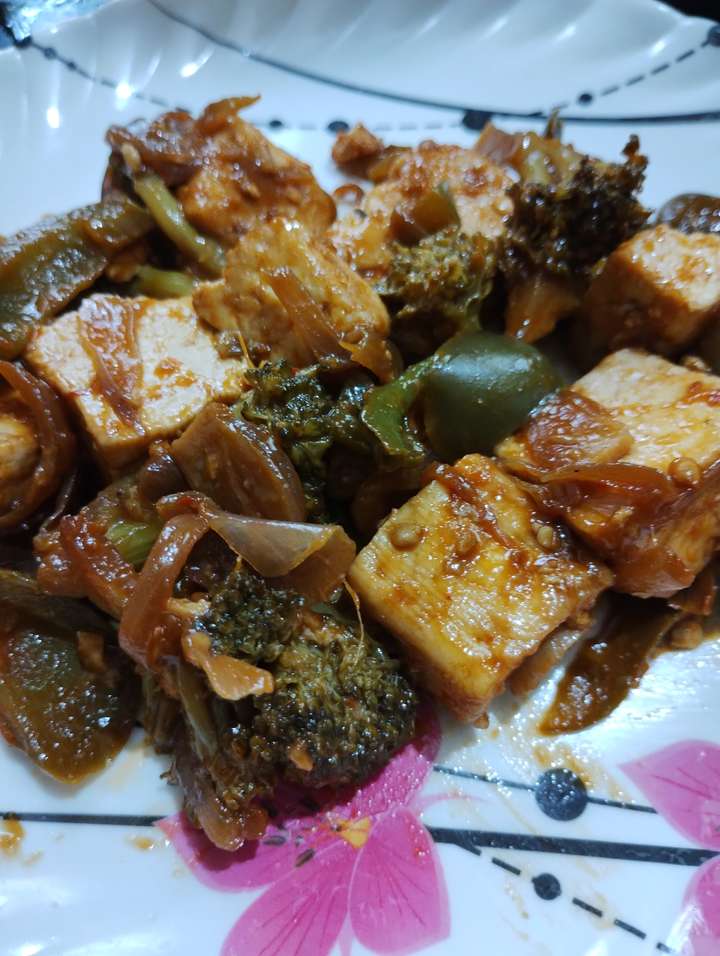 Paneer and Veggies Stir-fry.
