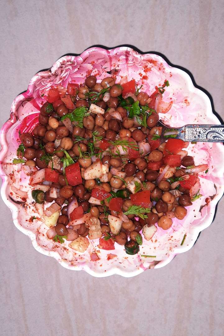 Chana chaat (Black gram chaat)