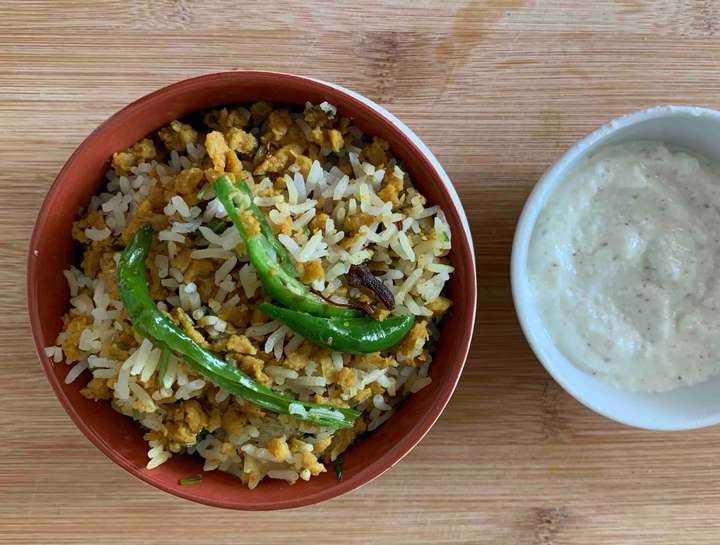 Keema (soya) Biriyani