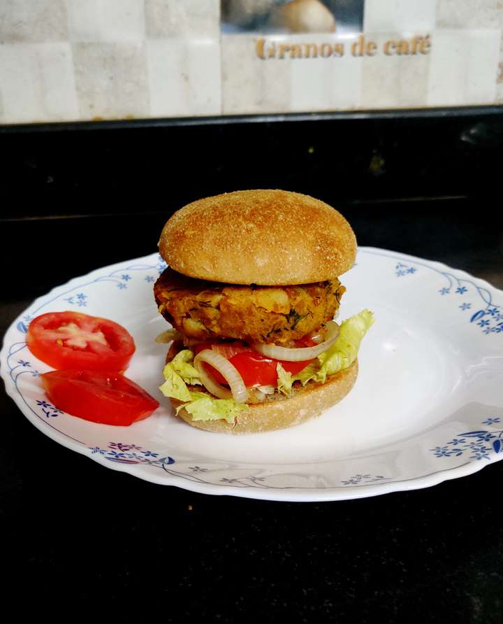 Simple Soya Tikki Burger