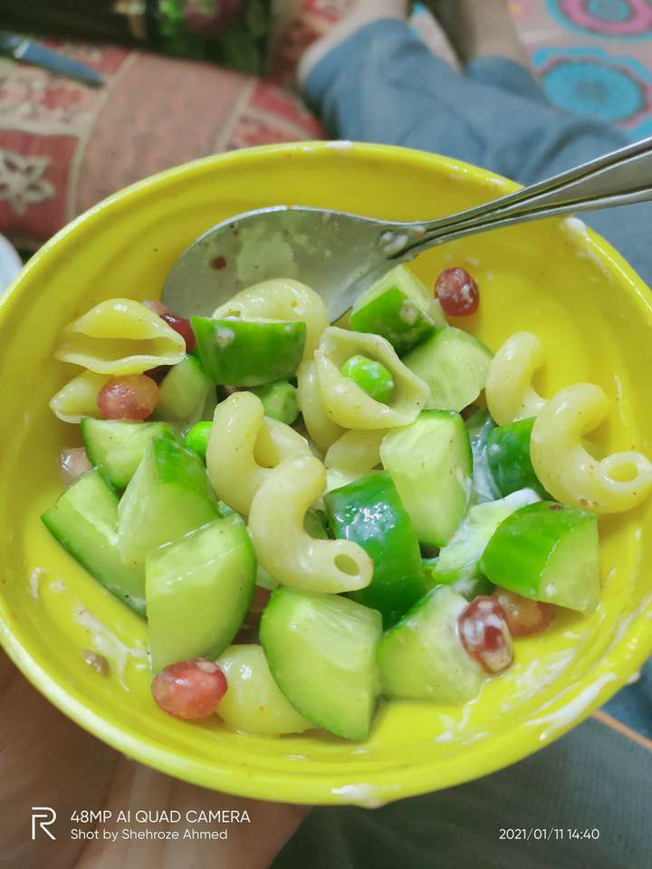 cucumber macroni salad