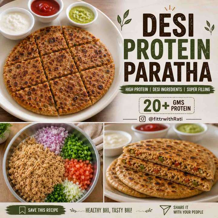 💪 DESI PROTEIN PARATHA