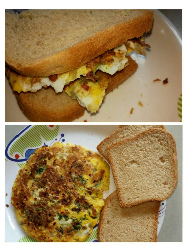 Egg Omelette bread 