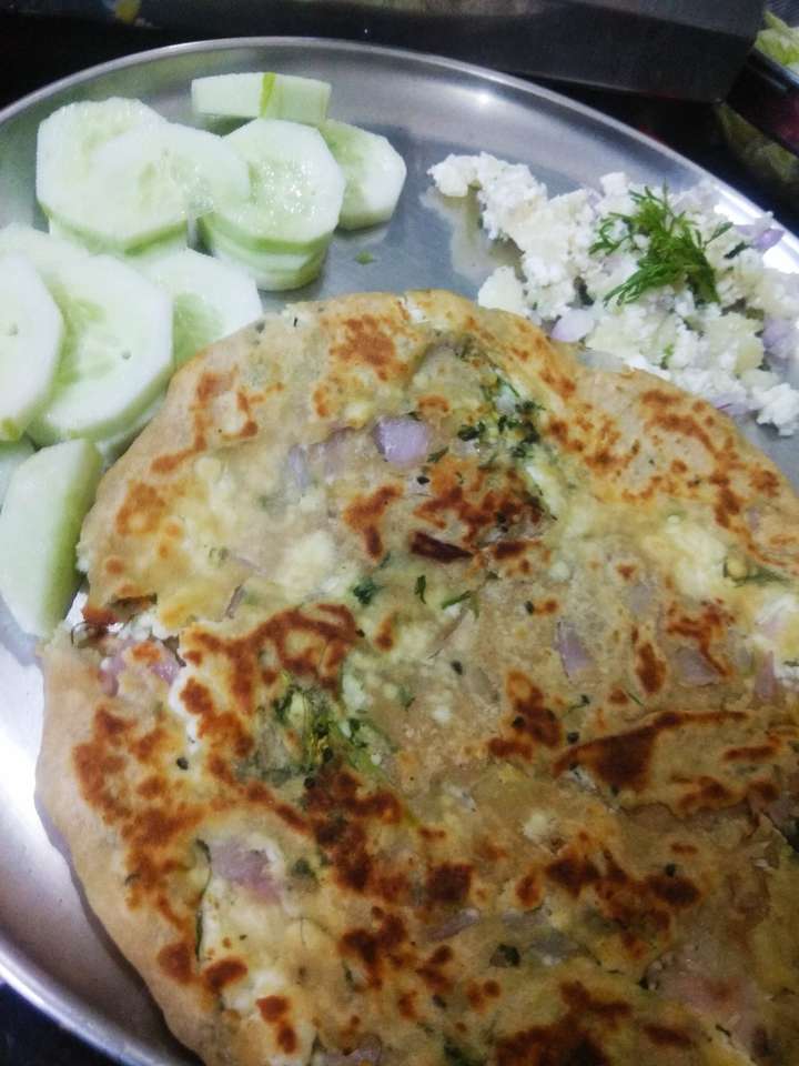 Paneer aalu  paratha (if it fits in your macros) 