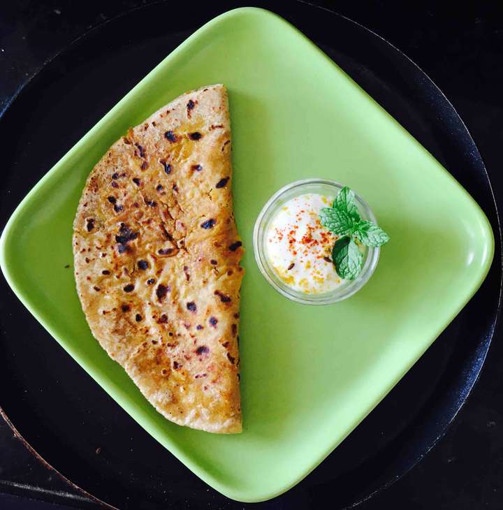 paneer soya stuffed paratha 