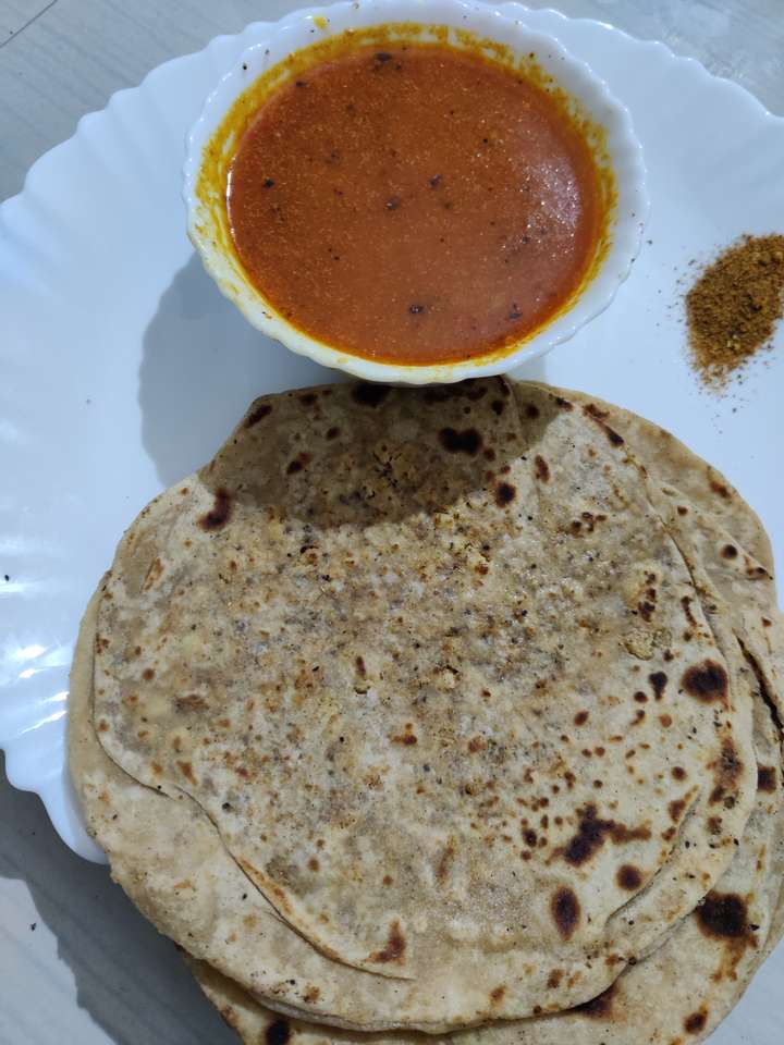 Tofu Paratha and dal