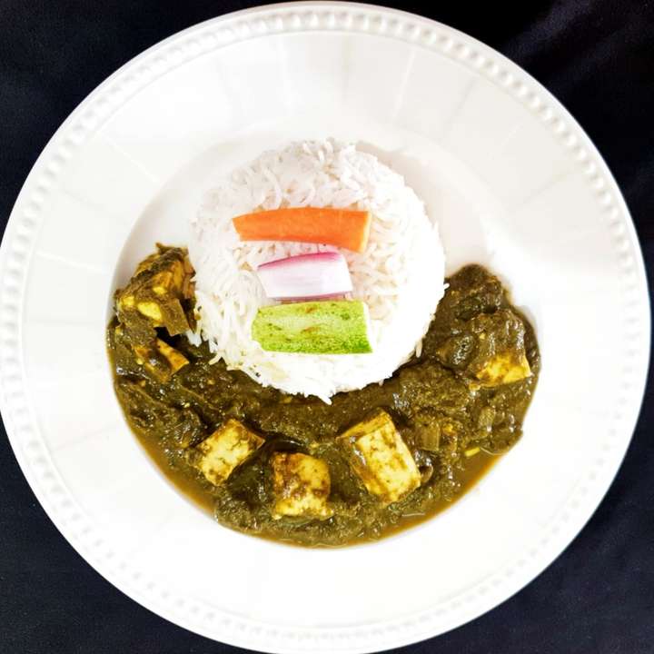 Palak Paneer & steamed rice