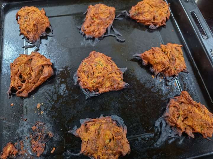Baked Onion Bhaji Recipe(without oil)