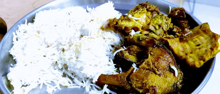 rice and fish curry 