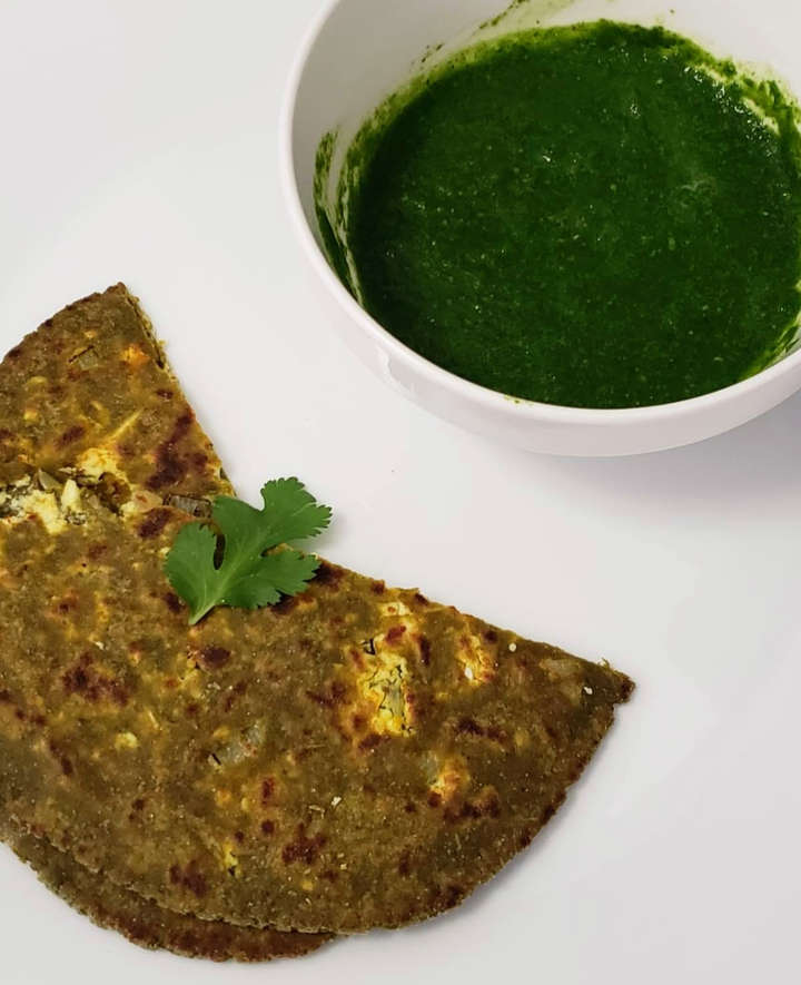 Palak Paneer Paratha