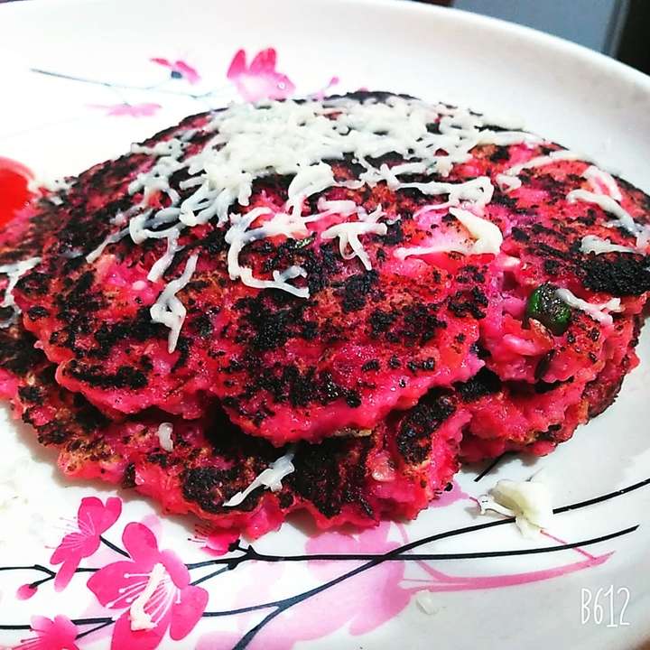 beetroot & oats pancake 