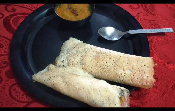 allu (potato)dosa with home made dosa batter