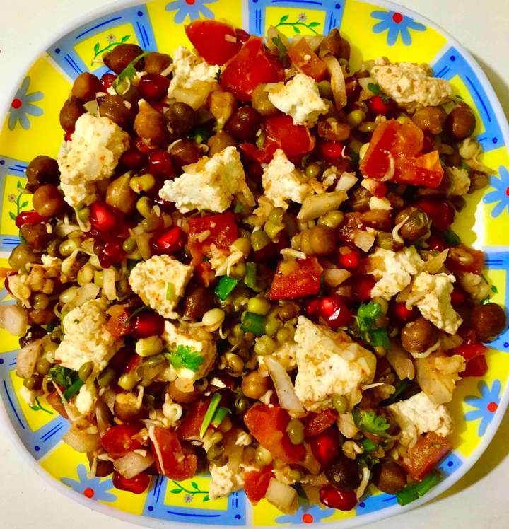 Sprouts Paneer Salad
