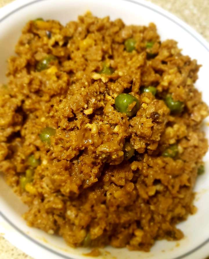 vegan keema fry