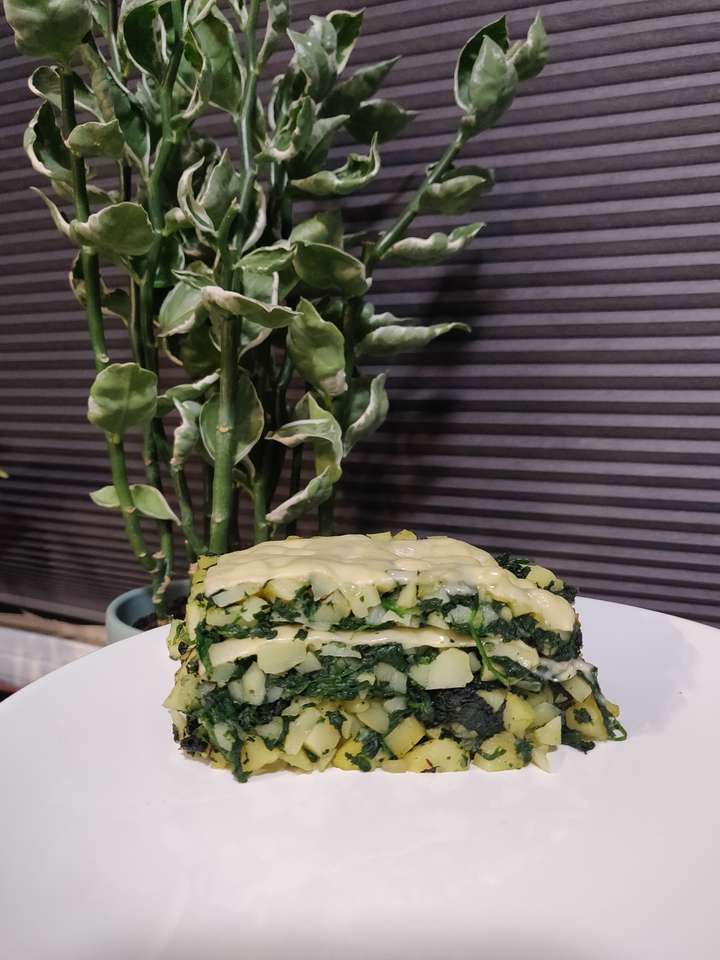 Spinach potato Lasagne