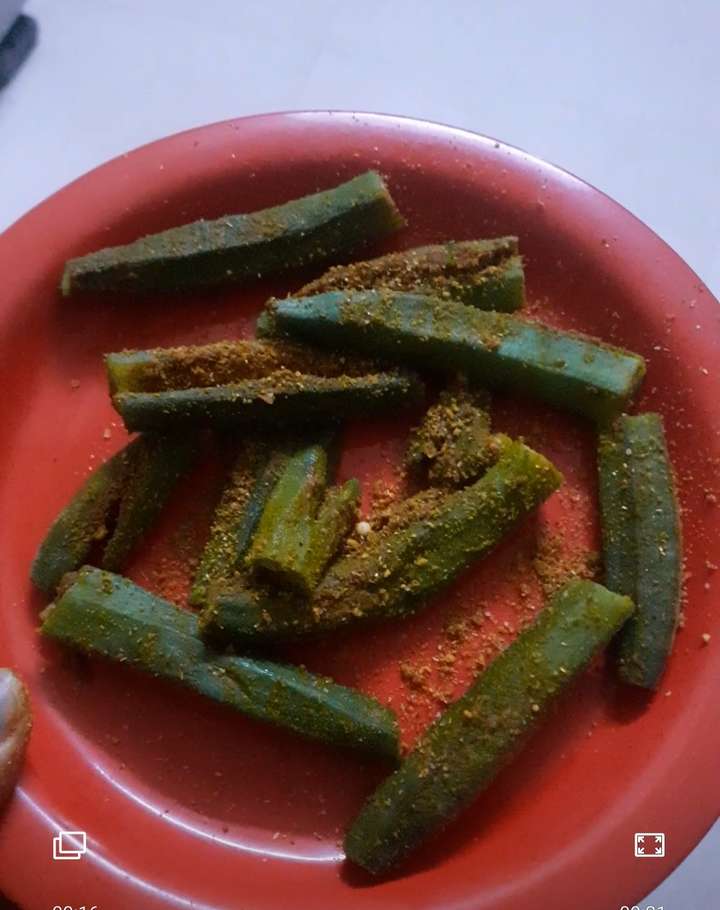  steamed stuffed bhindi