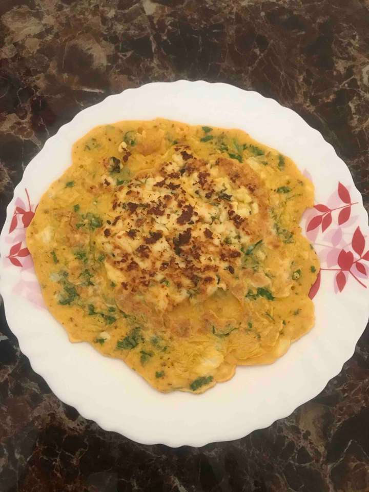 Besan egg & paneer chilla