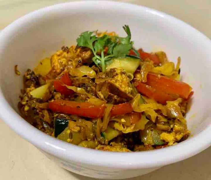 Mix vegetables Paneer stir fry