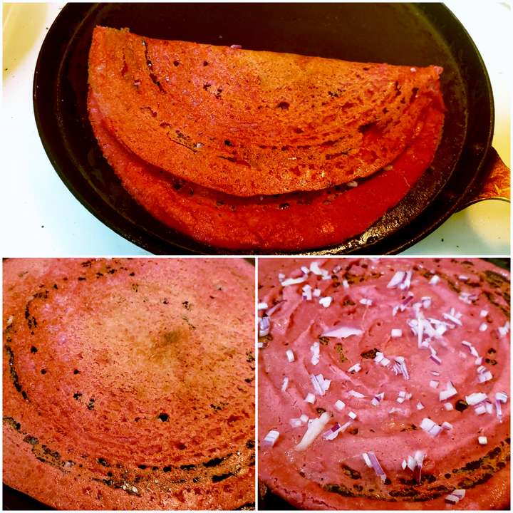 BEETROOT-MILLETS DOSA