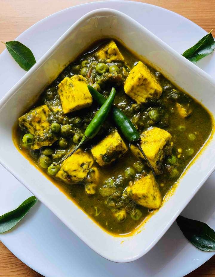 Palak matar paneer #Masterchef