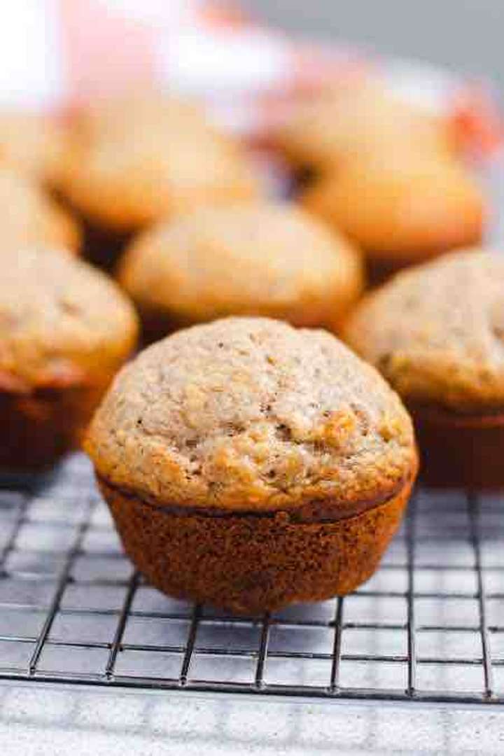 Vegan Banana Muffins With Almond-Apple Spread