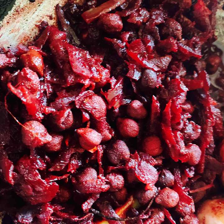 black chole with beet root 