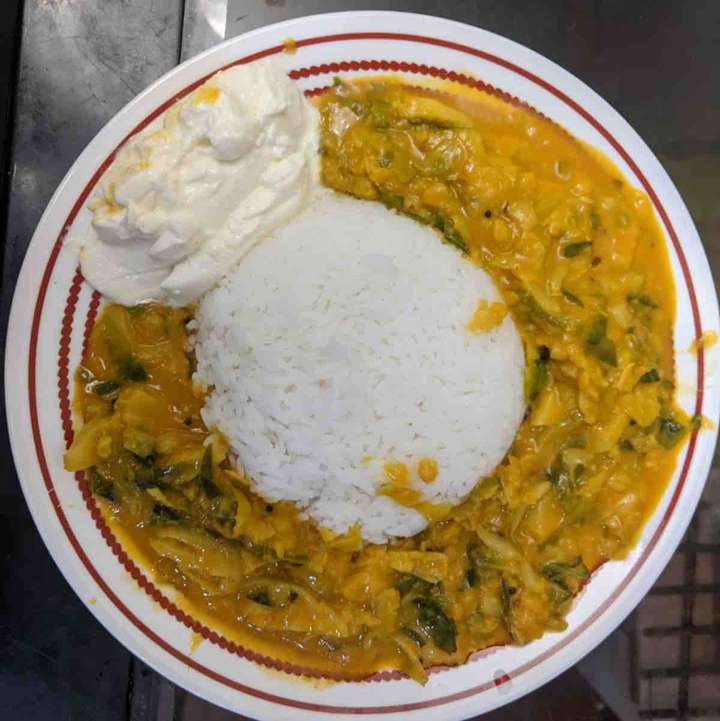 Brussels sprouts toor dal curry 