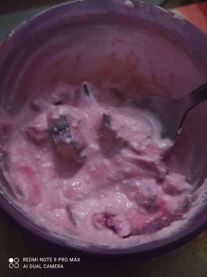 Beatroot curd