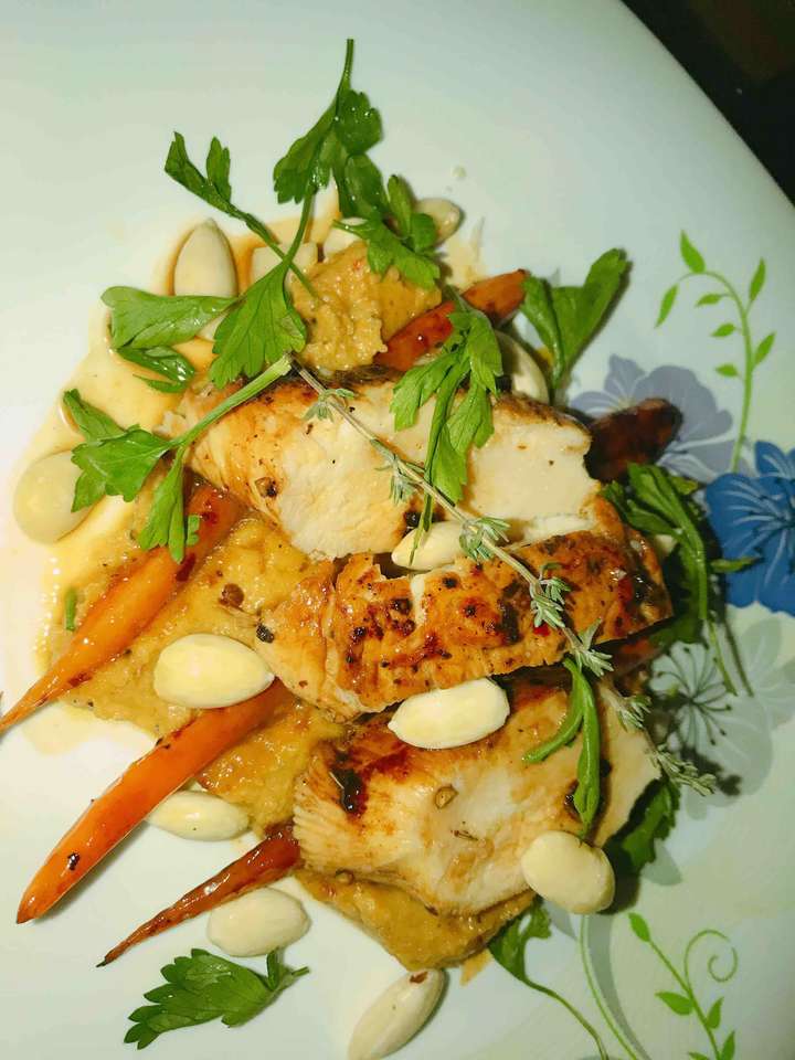 Roasted chicken in veggies Delight 