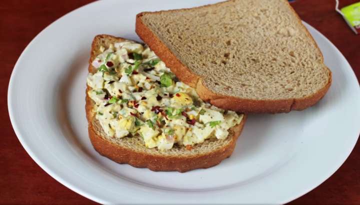 egg Mayo/yoghurt sandwich