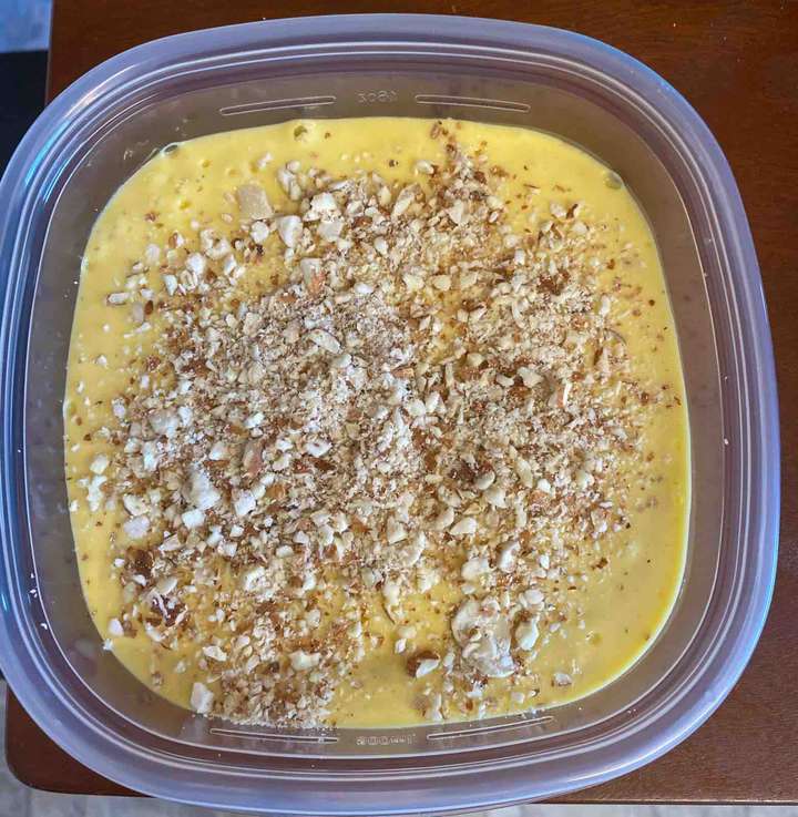 Mango almond ice cream 