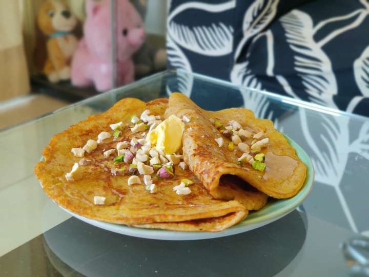 Fluffy Oats Banana Pancake