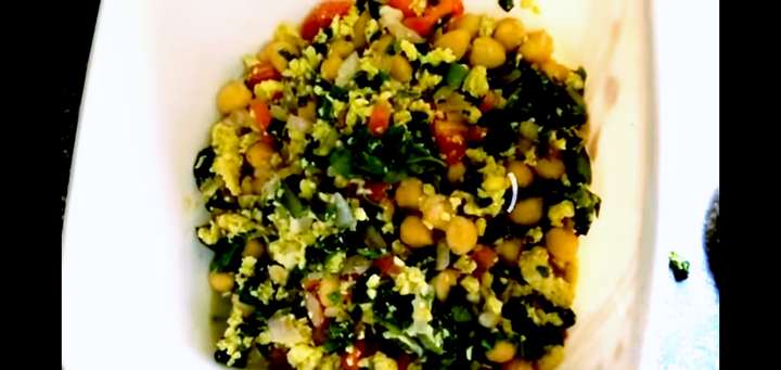 Chickpea Spinach Egg Bhurji