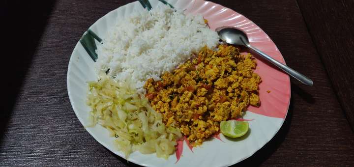 Dinner with Chicken Kheema