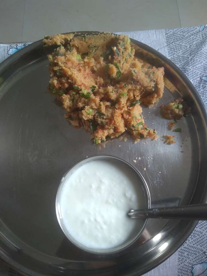 Vegetable Upma (with Spinach)