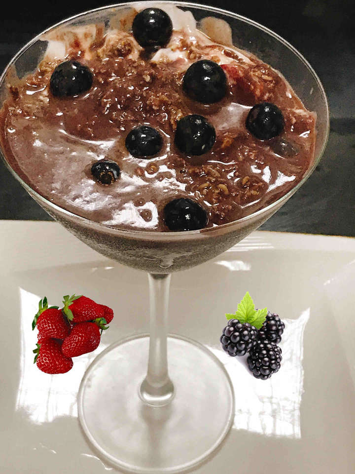 Choco walnut frozen yogurt 