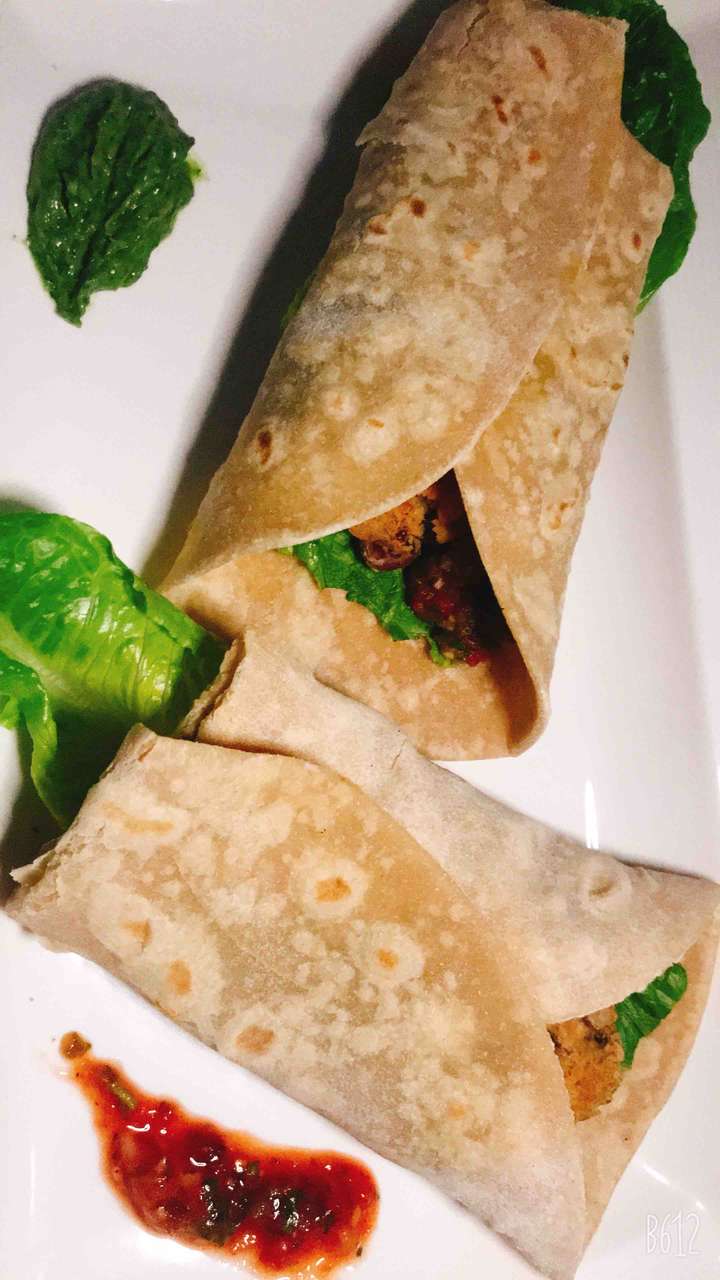 Vegan Burrito with Vegan Tortilla filling.