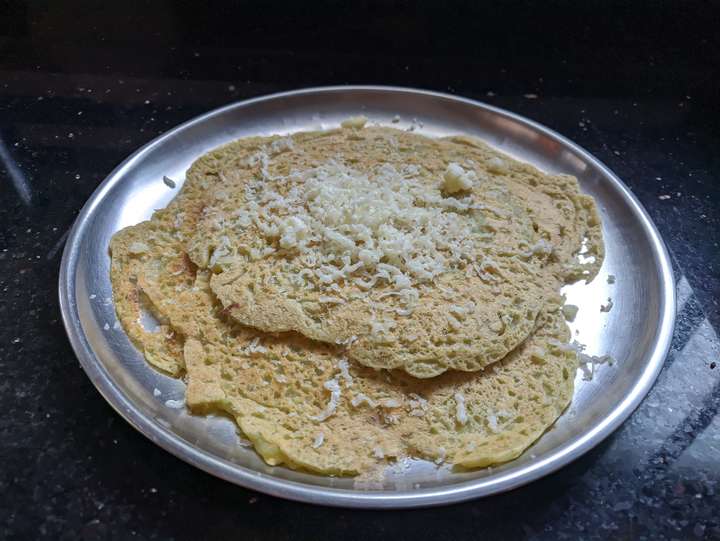 Cheesy Paneer Moong Dal Chilla